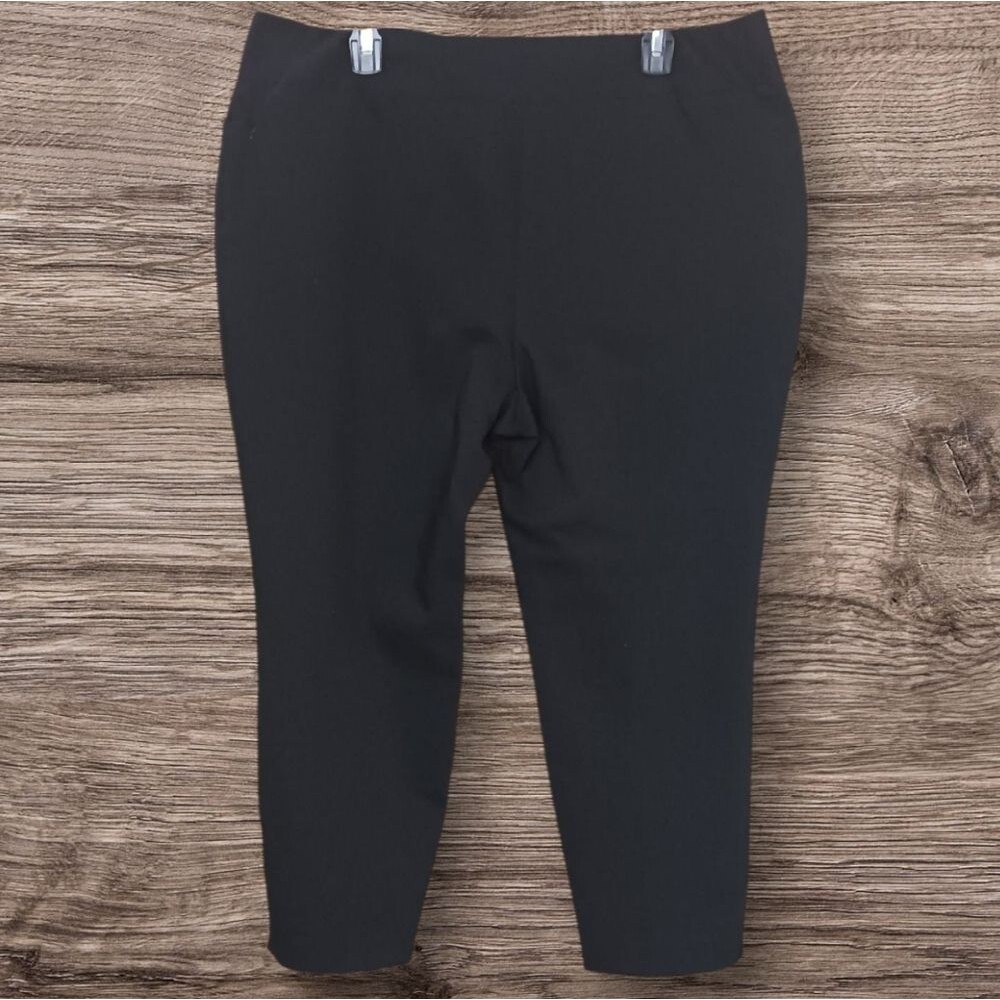 Investments Women Pull-on Pants Straight Leg Stretchy Black Plus Size 18